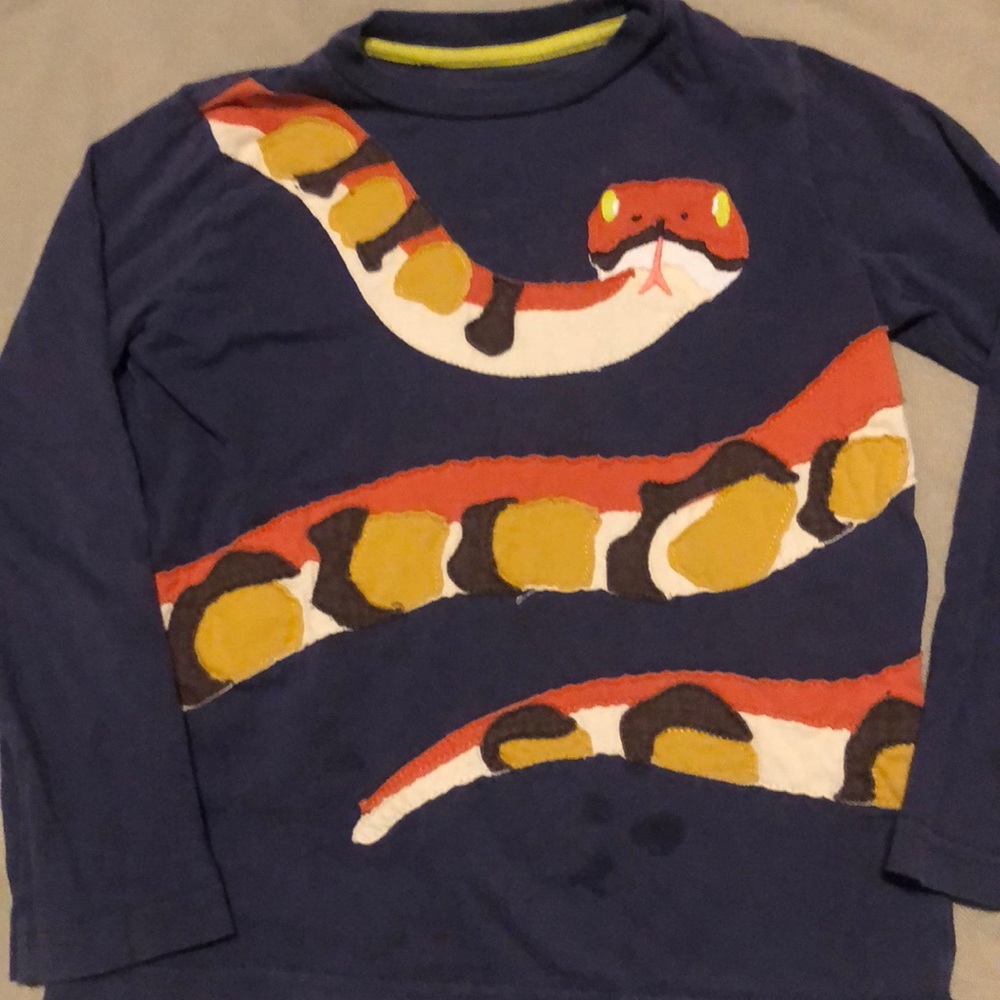 Mini Boden Snake Appliqué Shirt.
